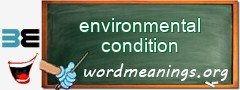 WordMeaning blackboard for environmental condition